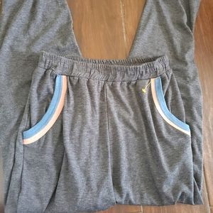 Fashion Nova joggers size small in gray with some blue and peach color